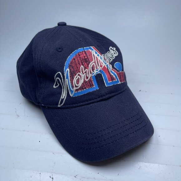 Retro Quebec Nordiques Hat Blue Red NHL Hockey Cap Roger Edwards VTG Hockey - Picture 1 of 12